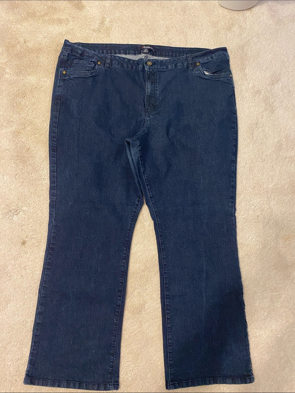 Denim 24/7 Women's Dark Blue Boot Cut Jeans Size 26W